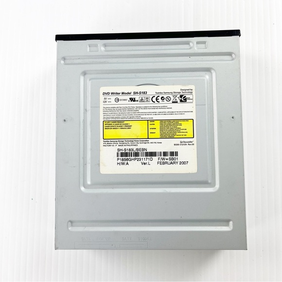 Toshiba Samsung SH-S183 DVD CD Writer Lightscribe Drive Black - Picture 2 of 4